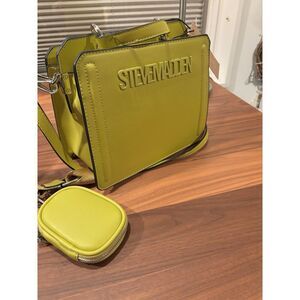 NWT STEVE MADDEN BEVELYN SATCHEL CROSSBODY BAG W AIR POD CASE CRESS GREEN